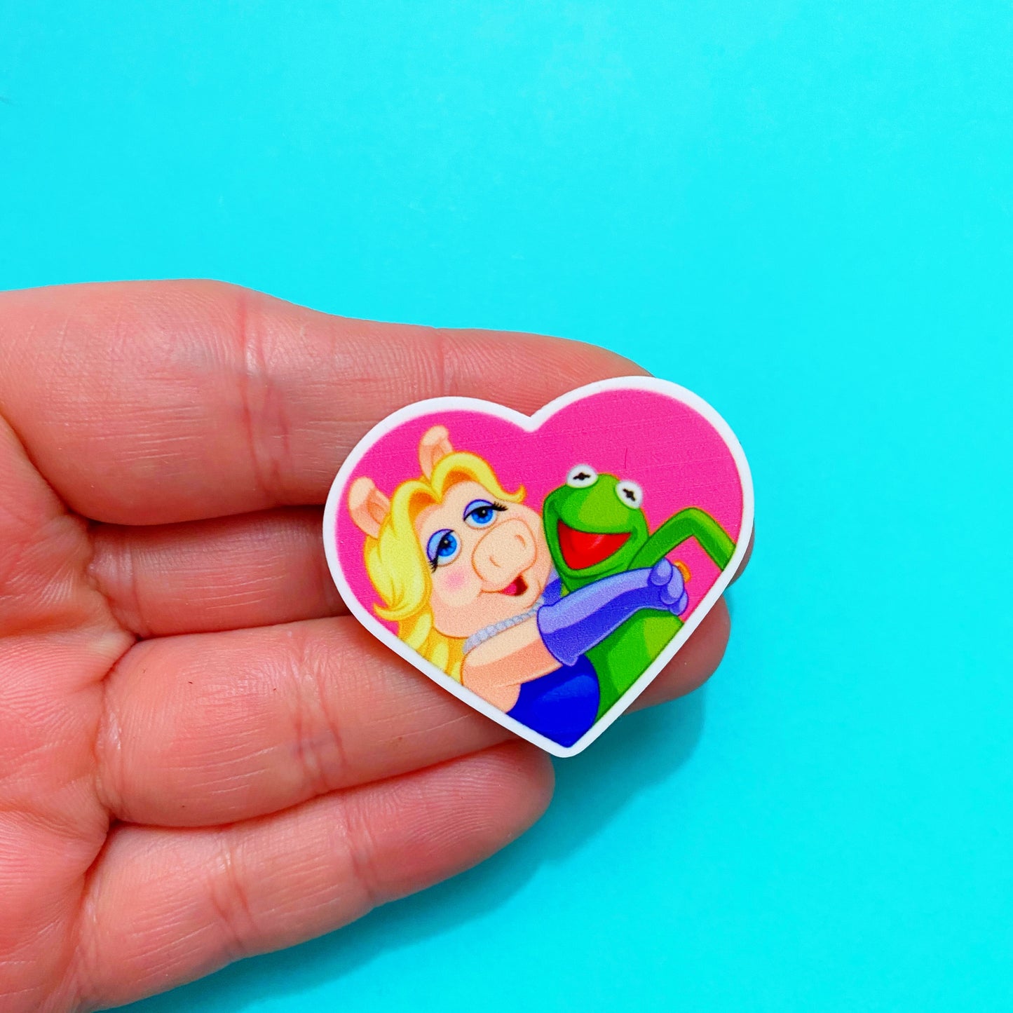 Piggy & Kermie Heart Pin