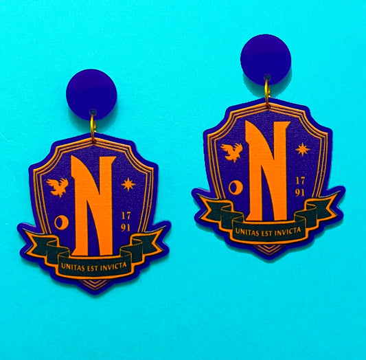 Nevermore Academy Acrylic Drop Earrings
