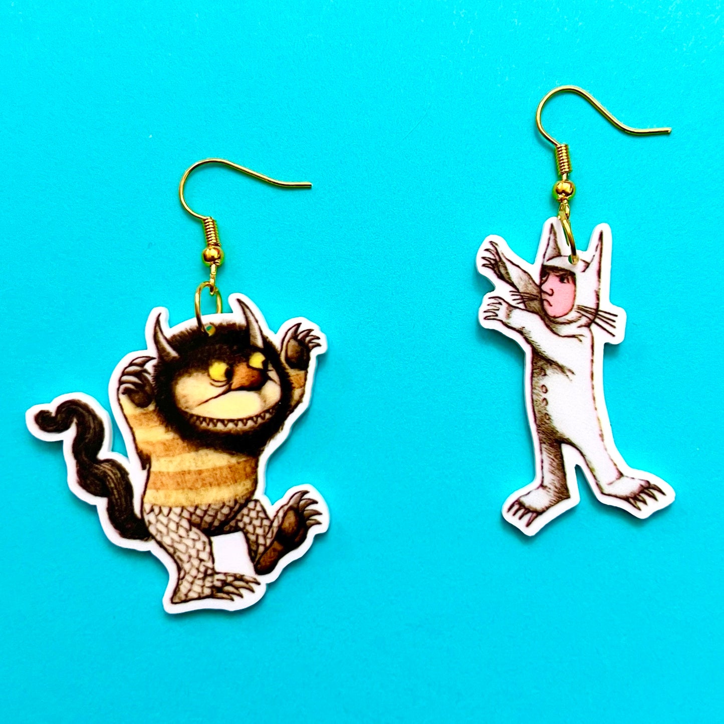 Where The Wild Things Are Inspired Acrylic Drop Earrings