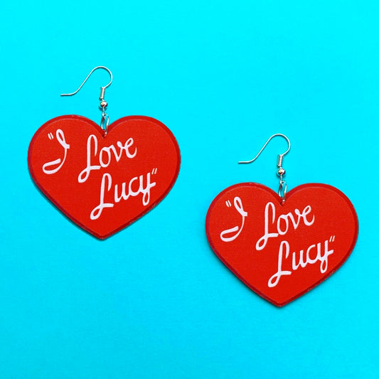 Lucy Love Heart Acrylic Drop Earrings