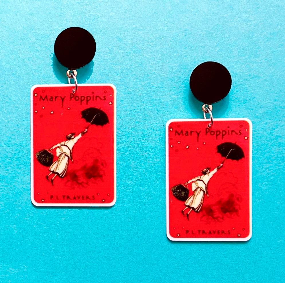 Mary Poppins Book Acrylic Drop Earrings