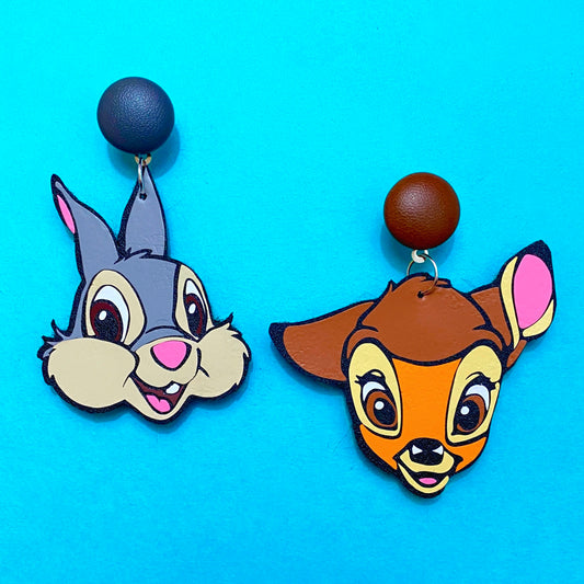 Bambi & Thumper Inspired Drop Earrings