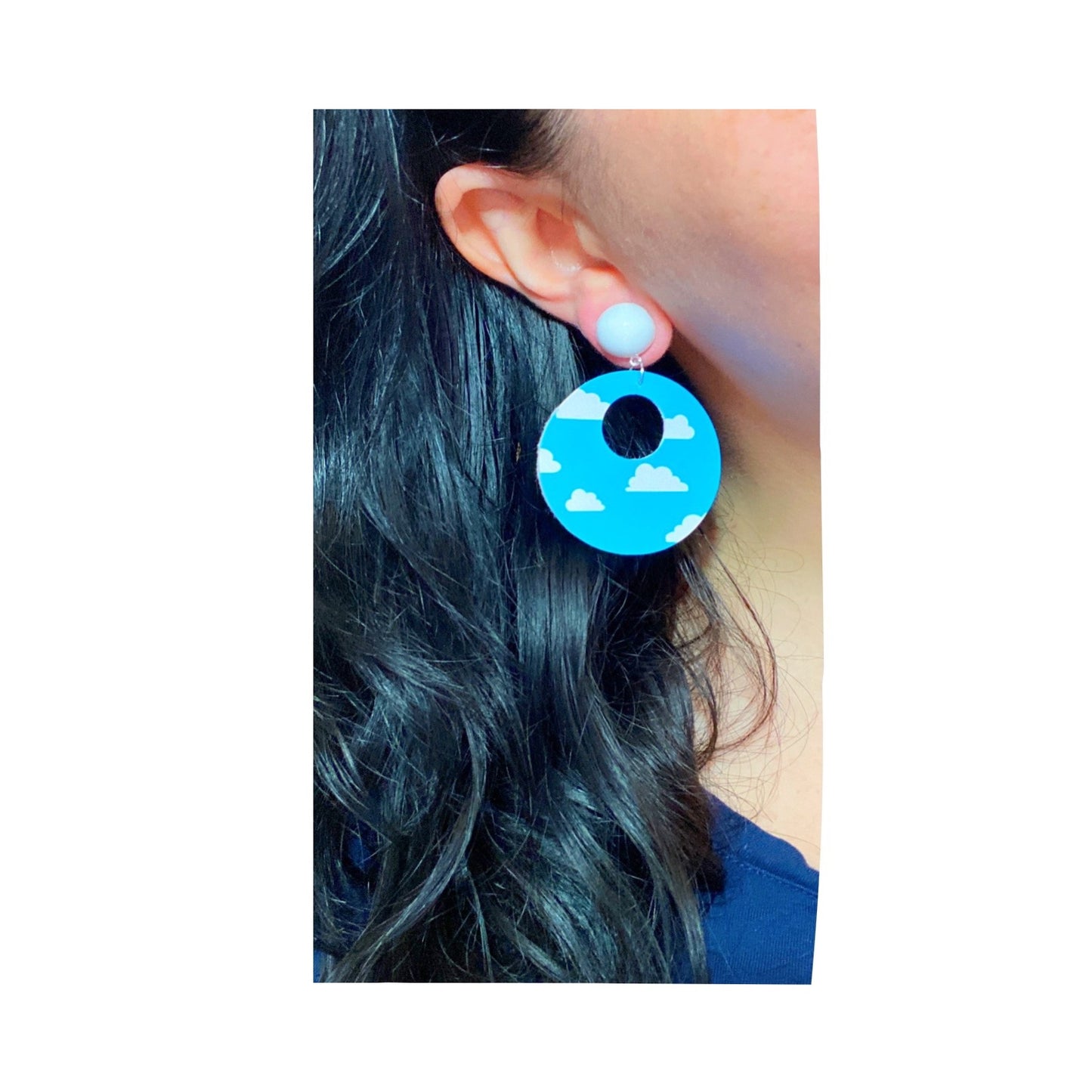 Clouds Retro Round Drop Earrings