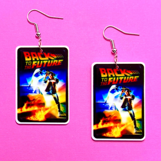 Back To The Future Acrylic Drop Earrings