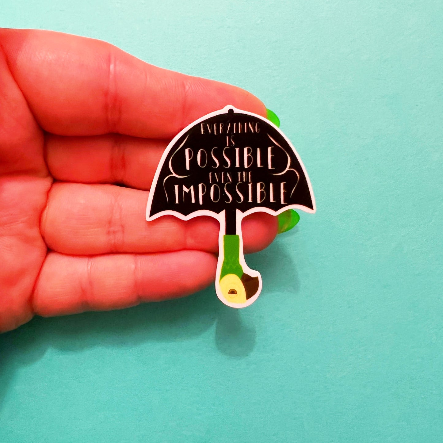 Parrot Umbrella Inspired Acrylic Brooch Pin