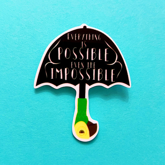 Parrot Umbrella Inspired Acrylic Brooch Pin