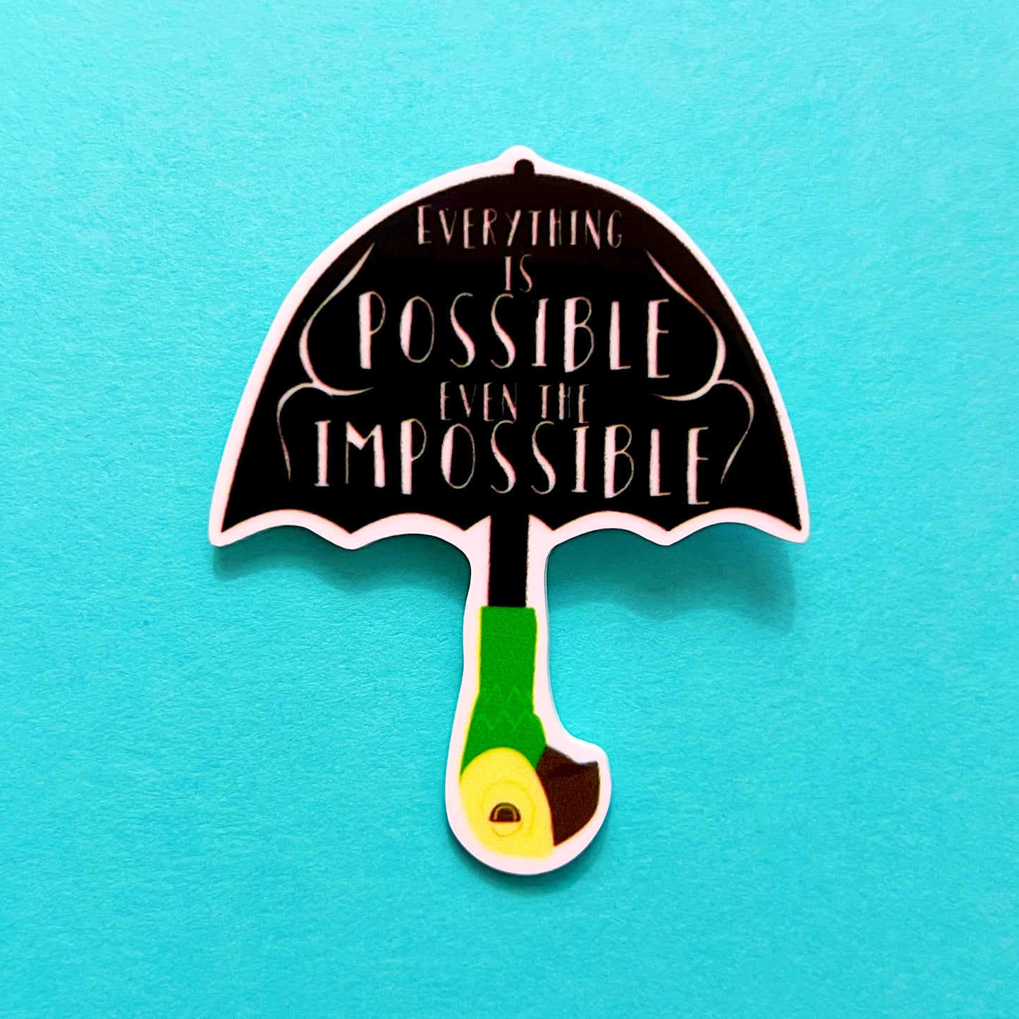 Parrot Umbrella Inspired Acrylic Brooch Pin