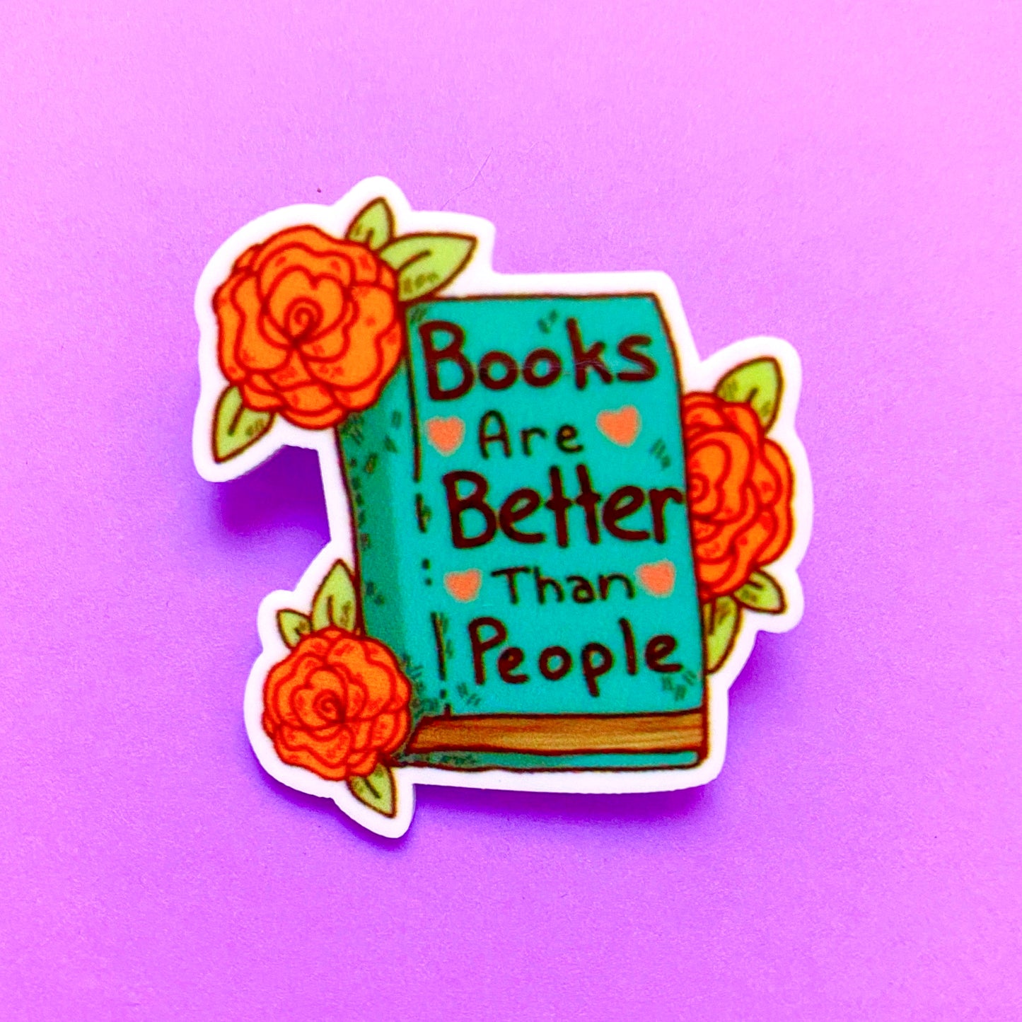 Books Are Better Than People Brooch Pin