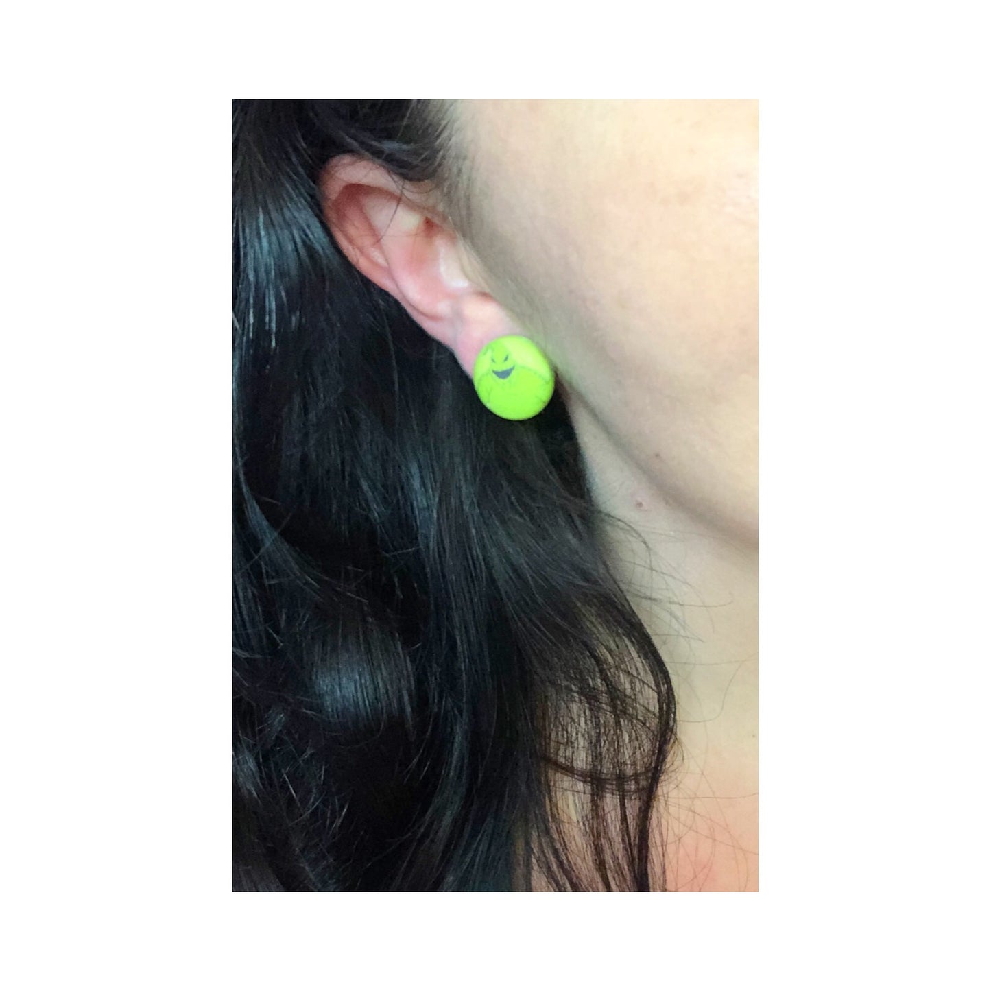 Oogie Fabric Button Earrings