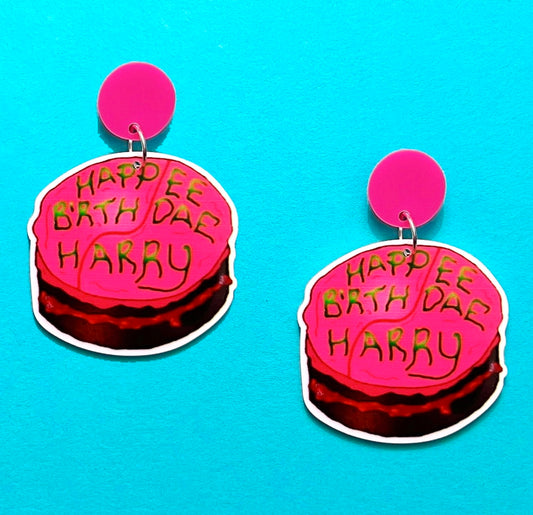 Happy Birthdae Acrylic Drop Earrings