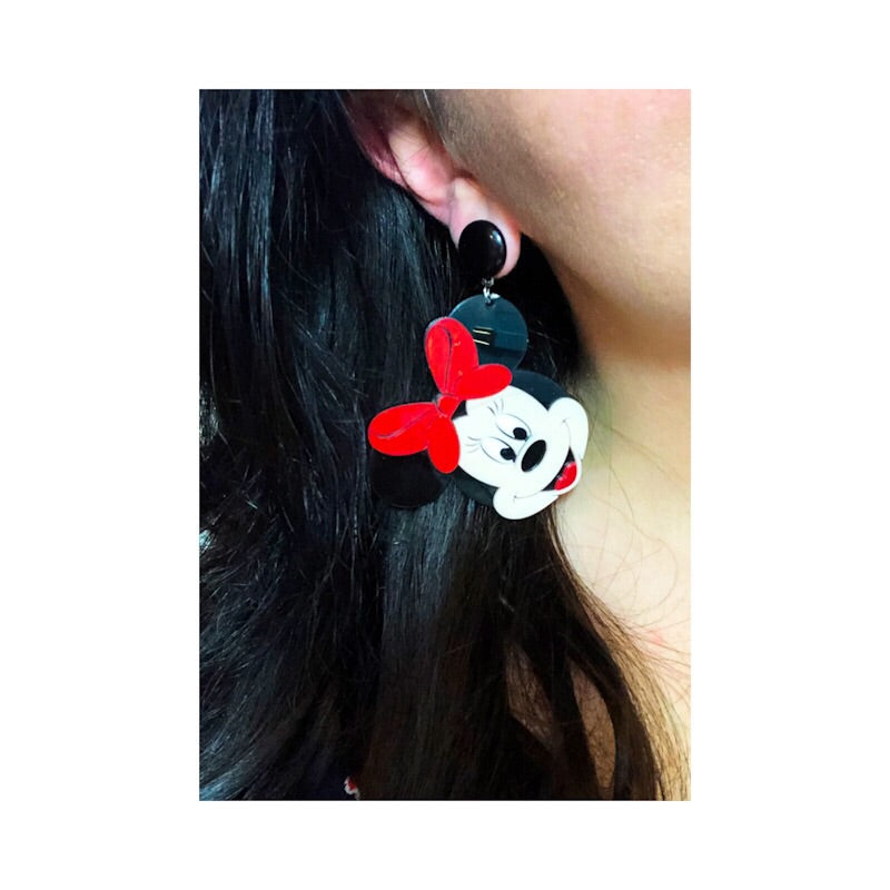 Minnie Large Acrylic Drop Earrings