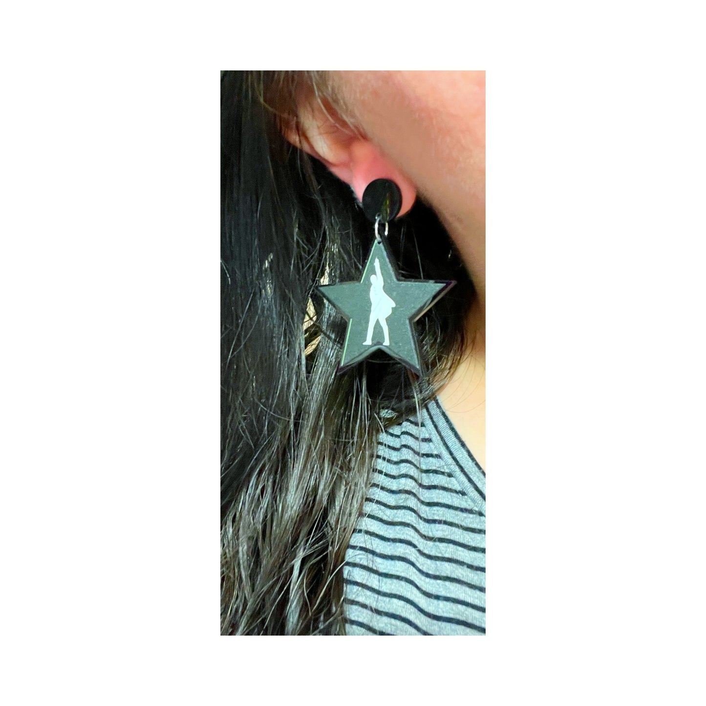 Hamilton Star Inspired Acrylic Drop Earrings