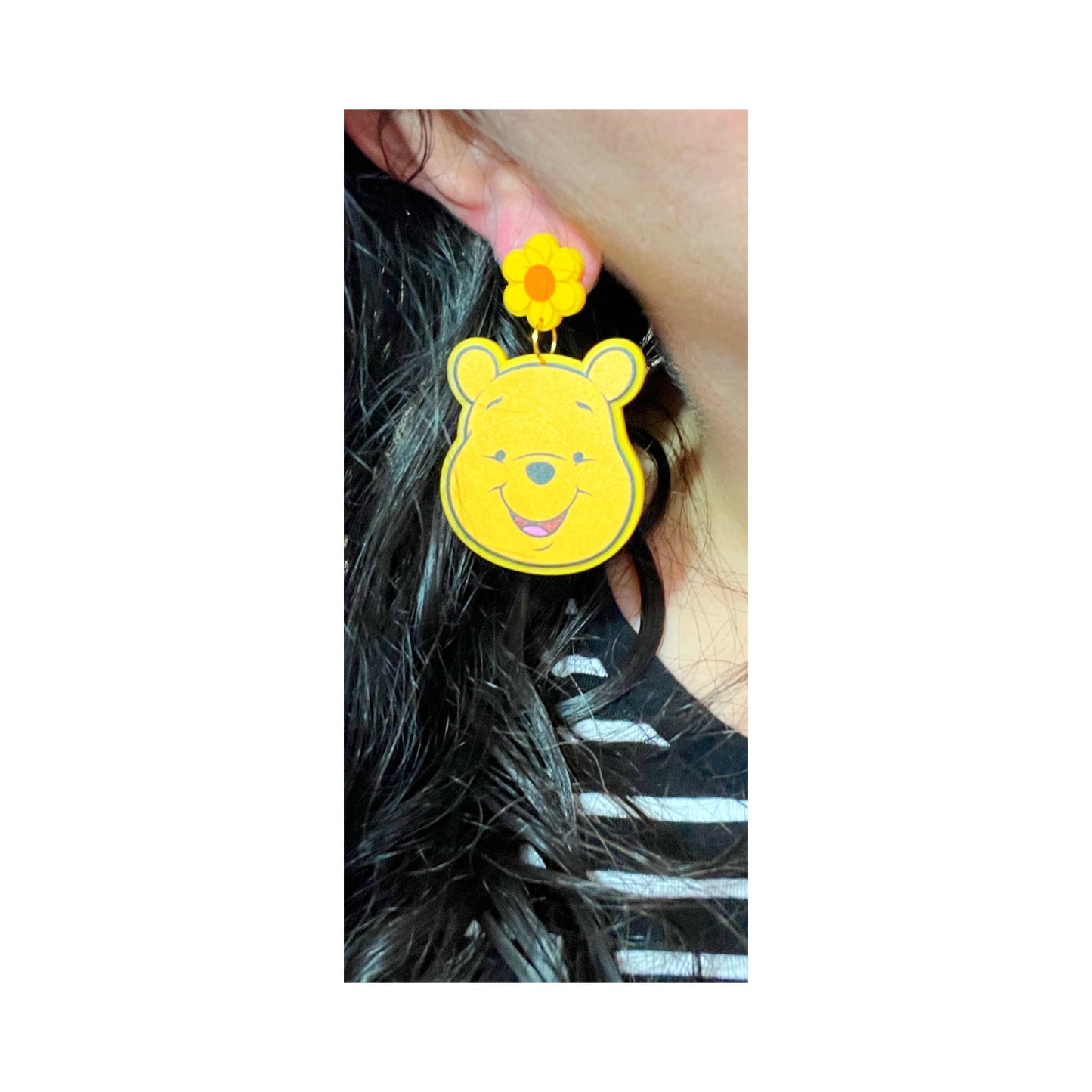 Pooh Acrylic Drop Earrings