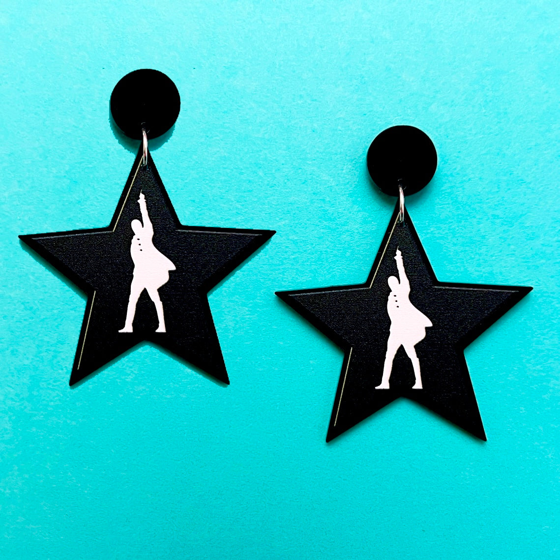 Hamilton Star Inspired Acrylic Drop Earrings