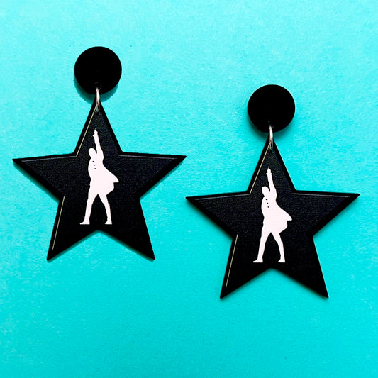 Hamilton Star Inspired Acrylic Drop Earrings