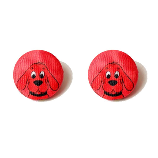 Clifford Fabric Button Earrings