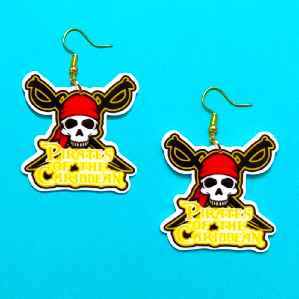 Pirates Acrylic Drop Earrings