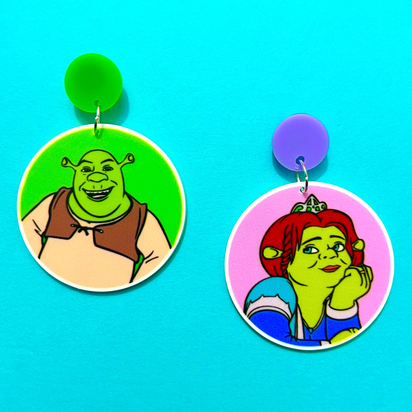 Ogre & Fiona Inspired Drop Earrings