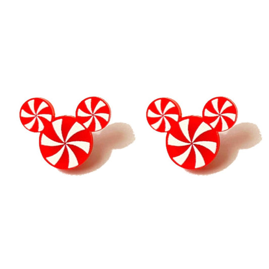 Matte Peppermint Mouse Post Earrings