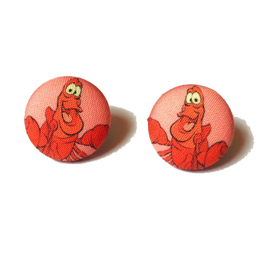 Sebastian Fabric Button Earrings