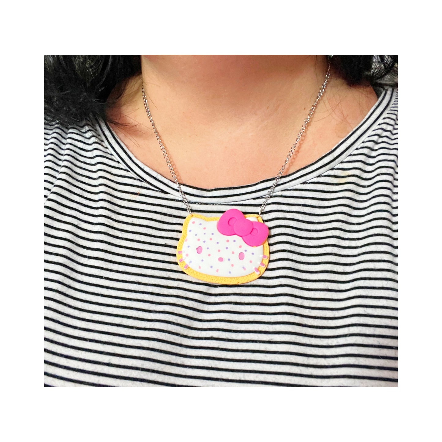 Kitty Inspired Cookie Statement Necklace