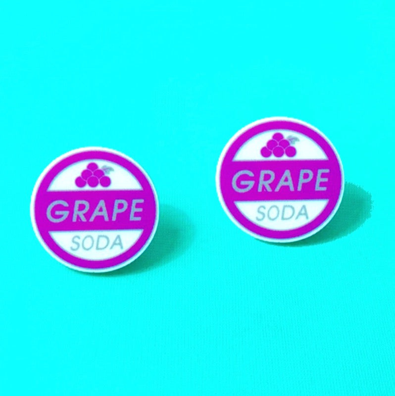 Grape Soda Post Earrings