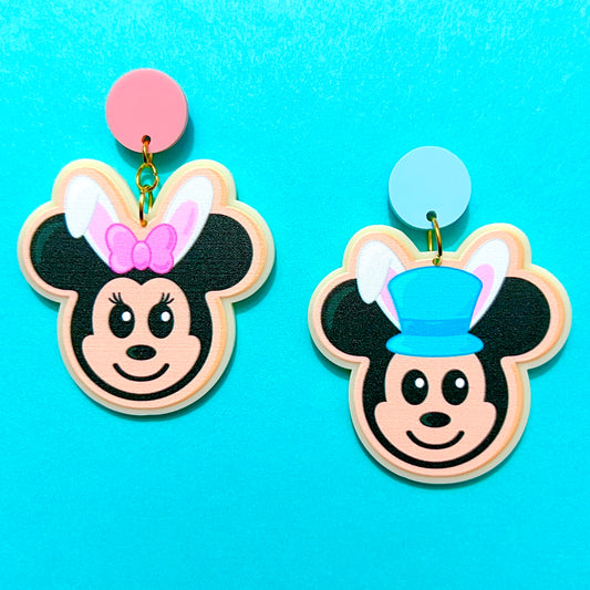 Mouse Easter Cookies Acrylic Drop Earrings