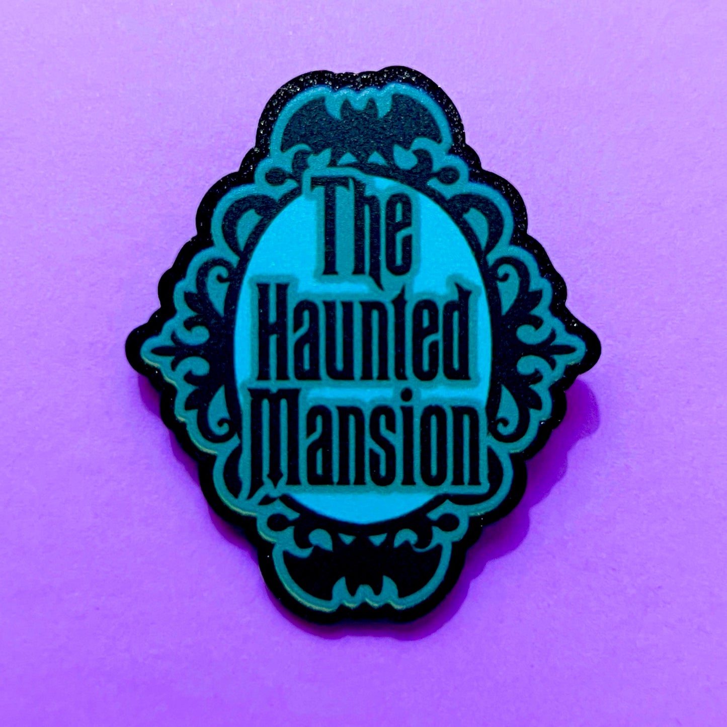 Spooky Mansion Acrylic Brooch Pink