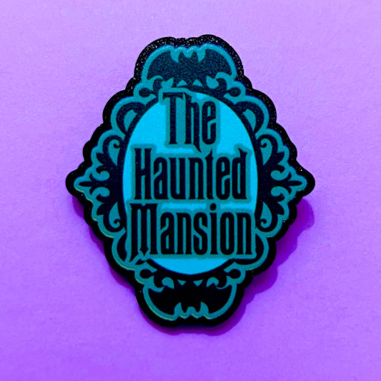 Spooky Mansion Acrylic Brooch Pin