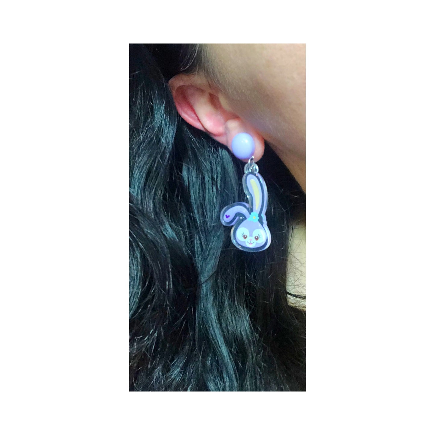 Stella Bunny Acrylic Drop Earrings