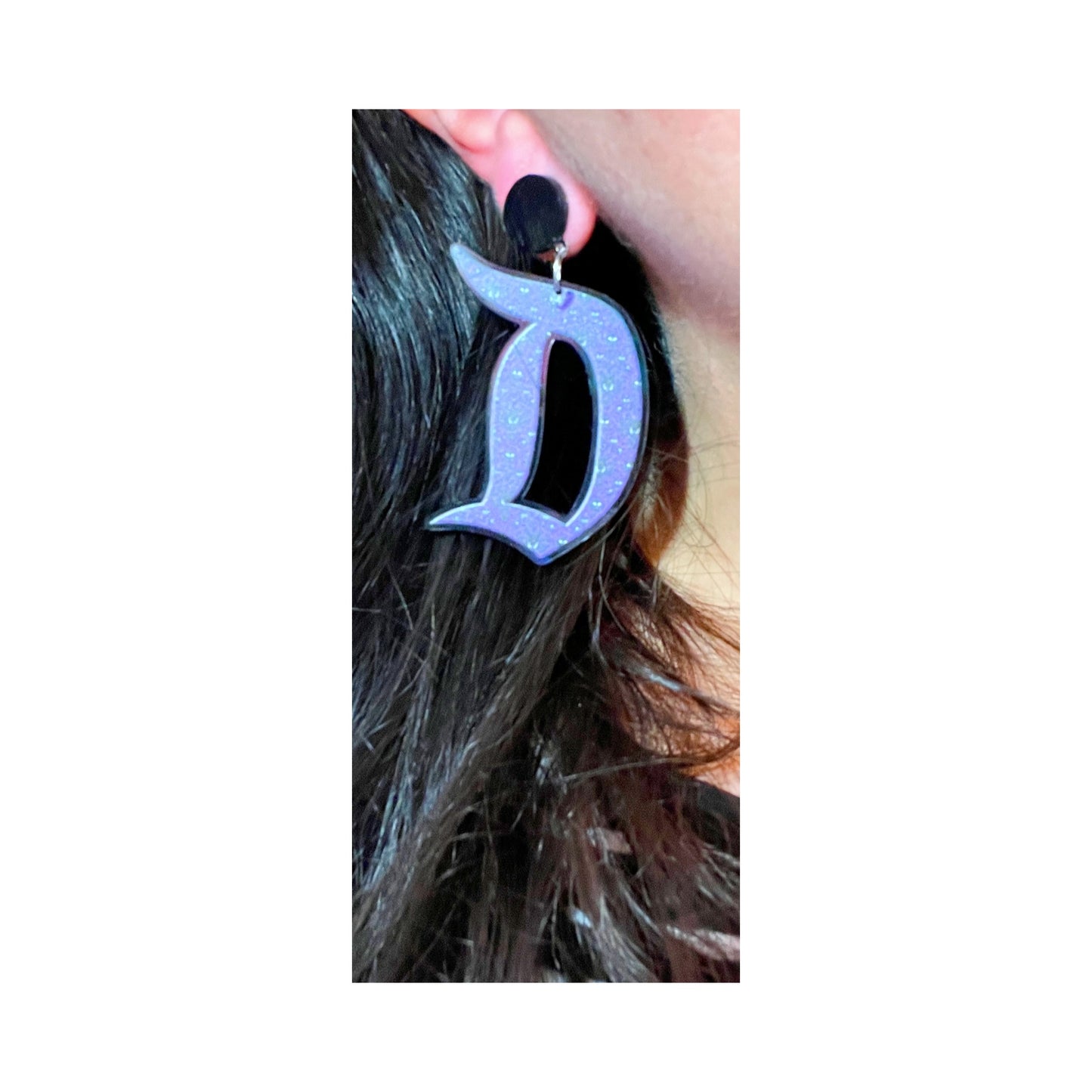 Mansion Wallpaper Retro “D” Drop Earrings