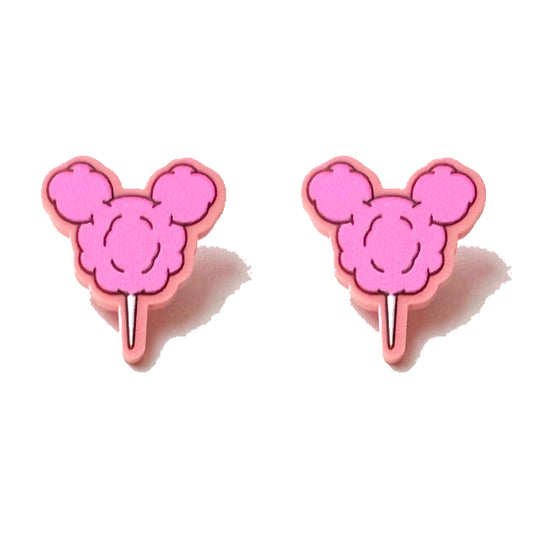 Mouse Cotton Candy Post Earrings