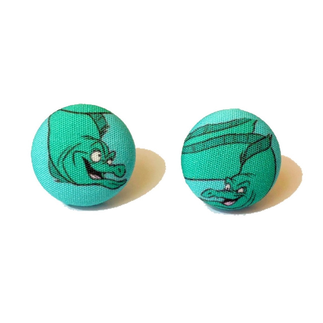 Ursula Eels Fabric Button Earrings