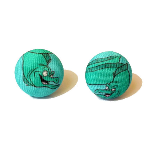 Eels Fabric Button Earrings