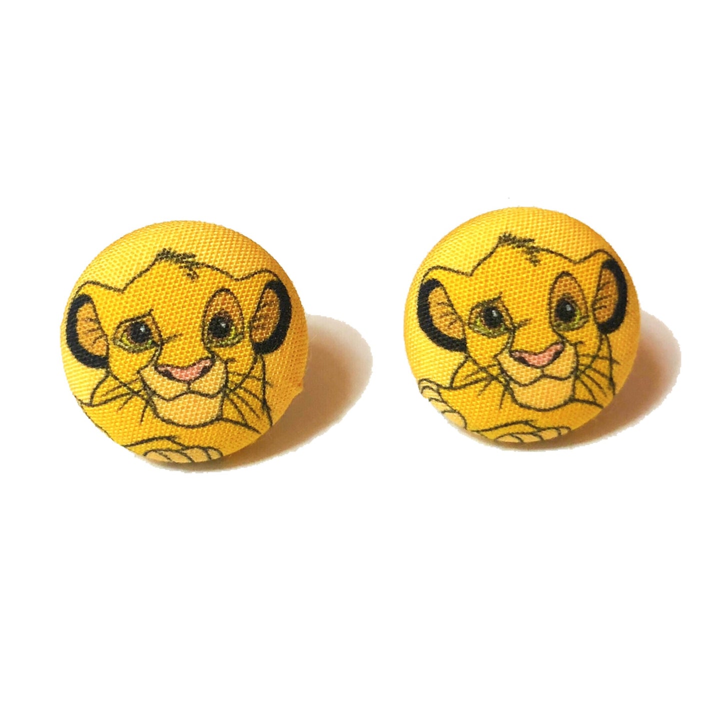 Simba Fabric Button Earrings