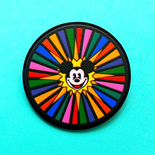 Mouse Rainbow Funwheel Acrylic Brooch Pin
