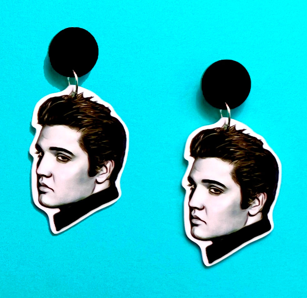 Elvis Inspired Acrylic Drop Earrings