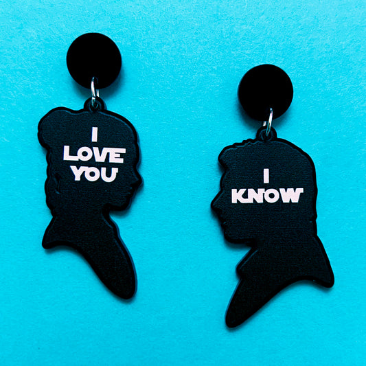 Han & Leia Silhouette Drop Earrings