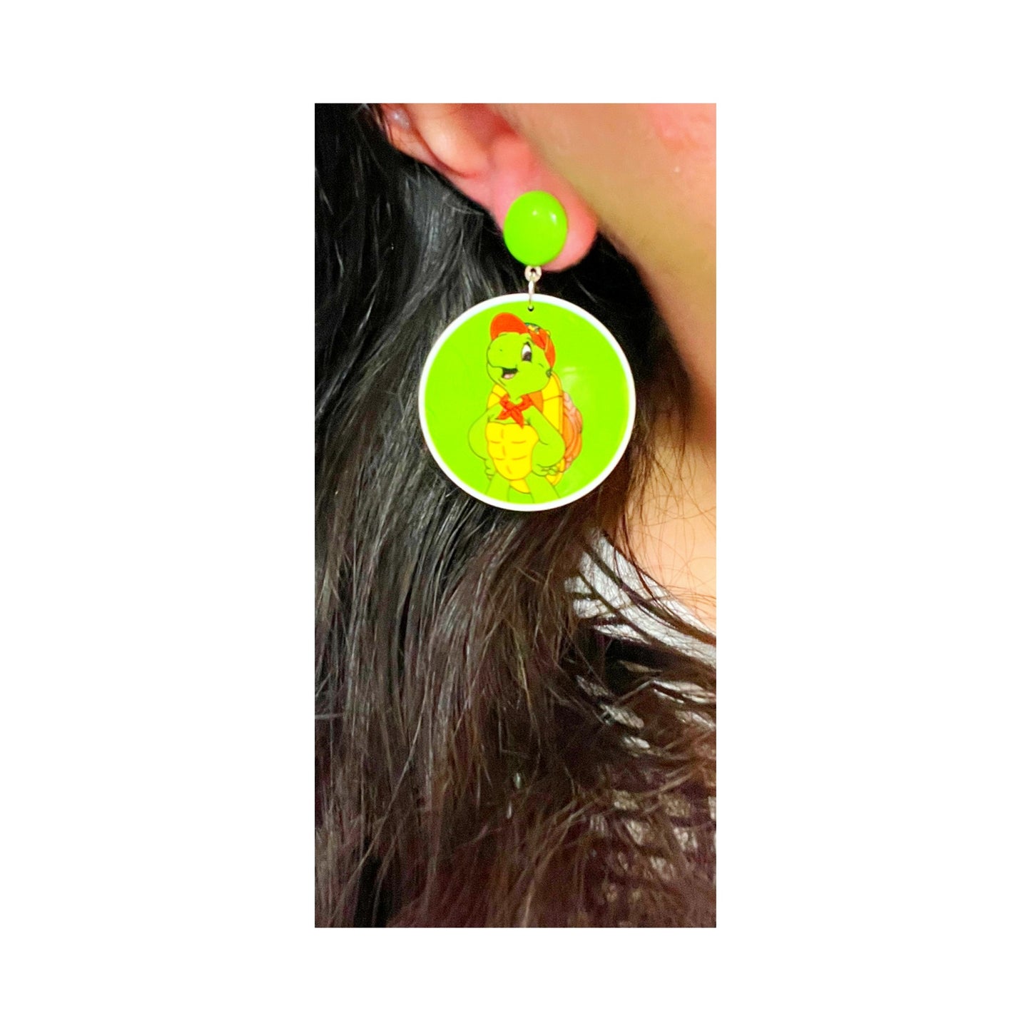 Franklin Fabric Button Earrings