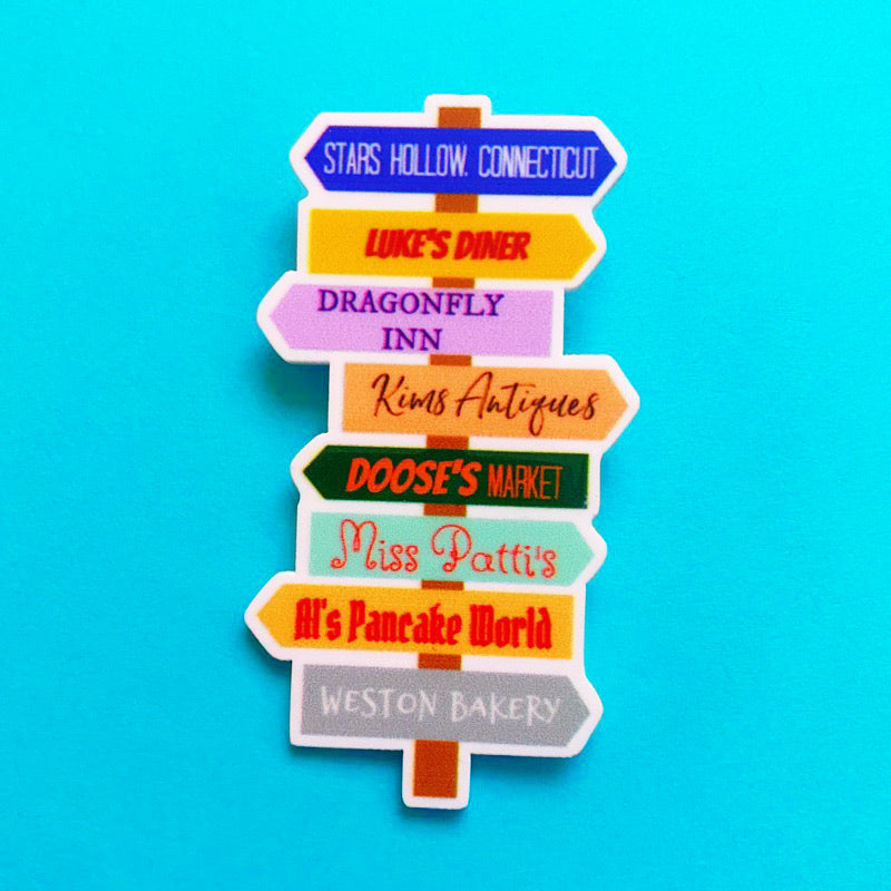 Stars Hollow Signs Pin