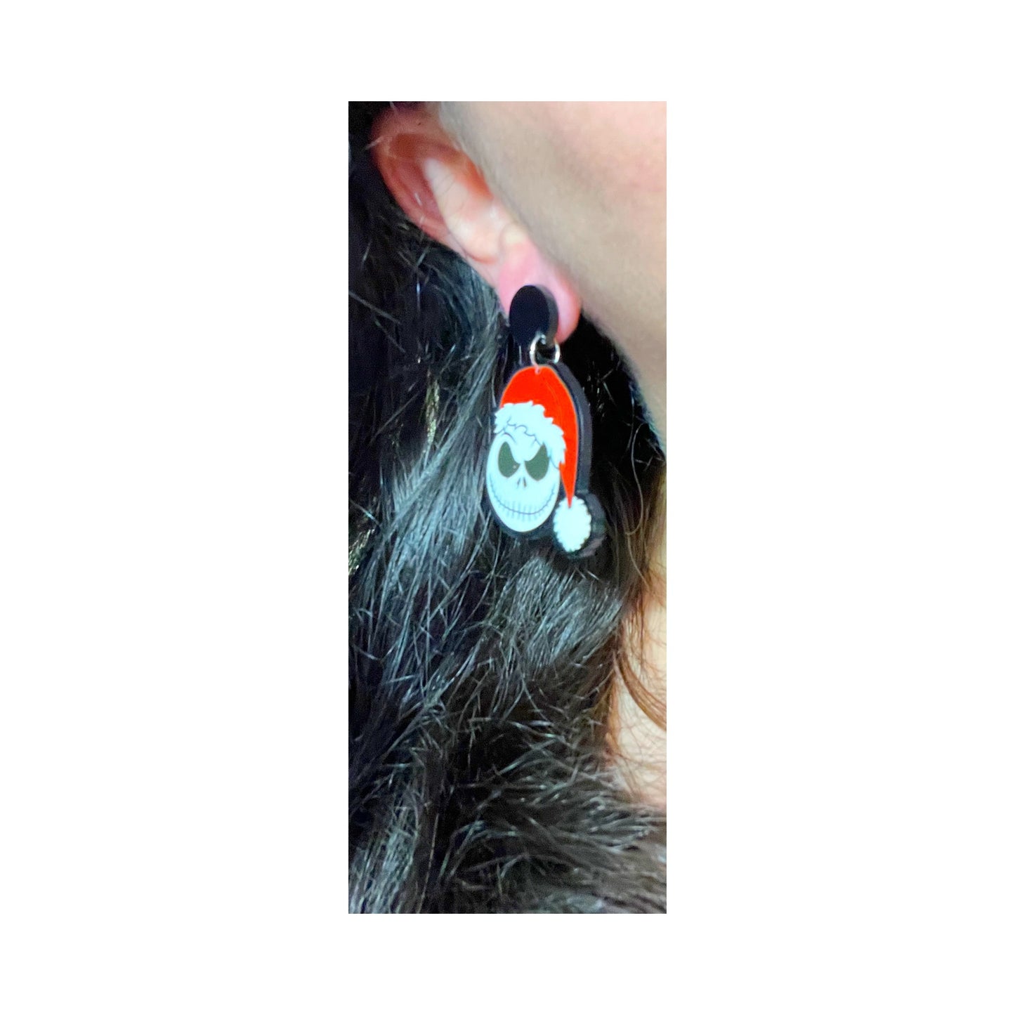 Jack Santa Hat Drop Earrings