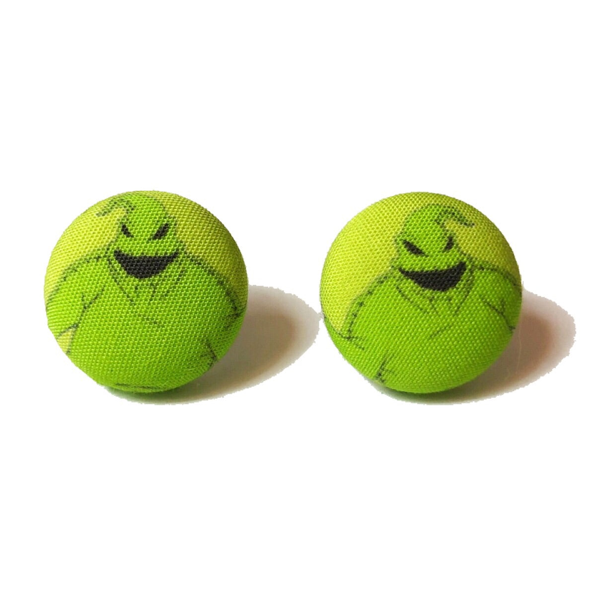 Oogie Fabric Button Earrings