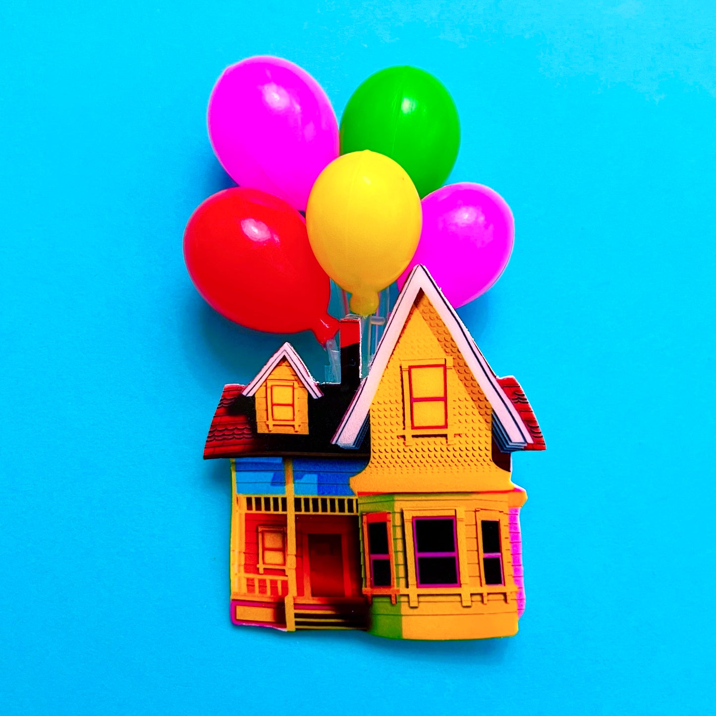 Up! House & Balloons Brooch