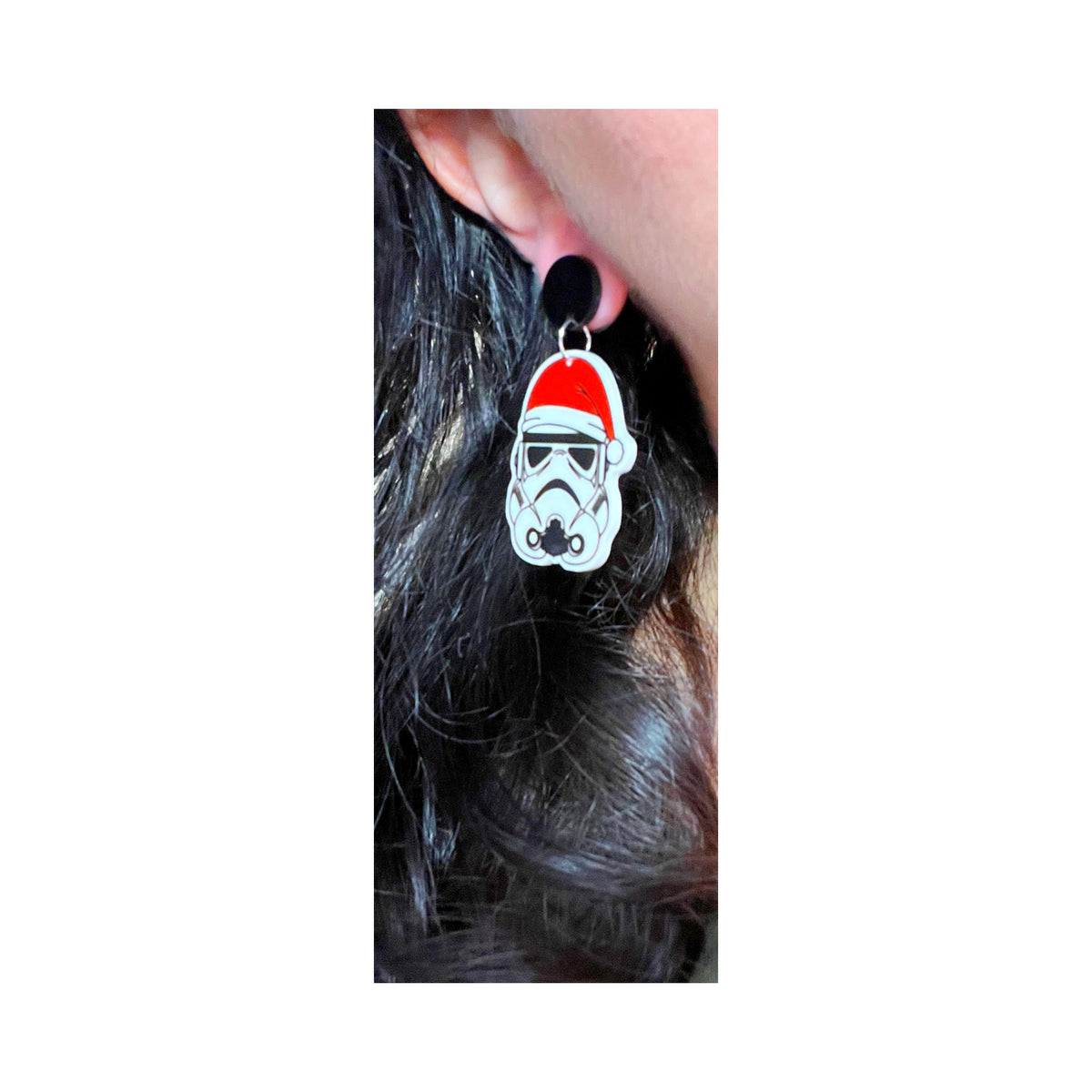Santa Storm Trooper Drop Earrings
