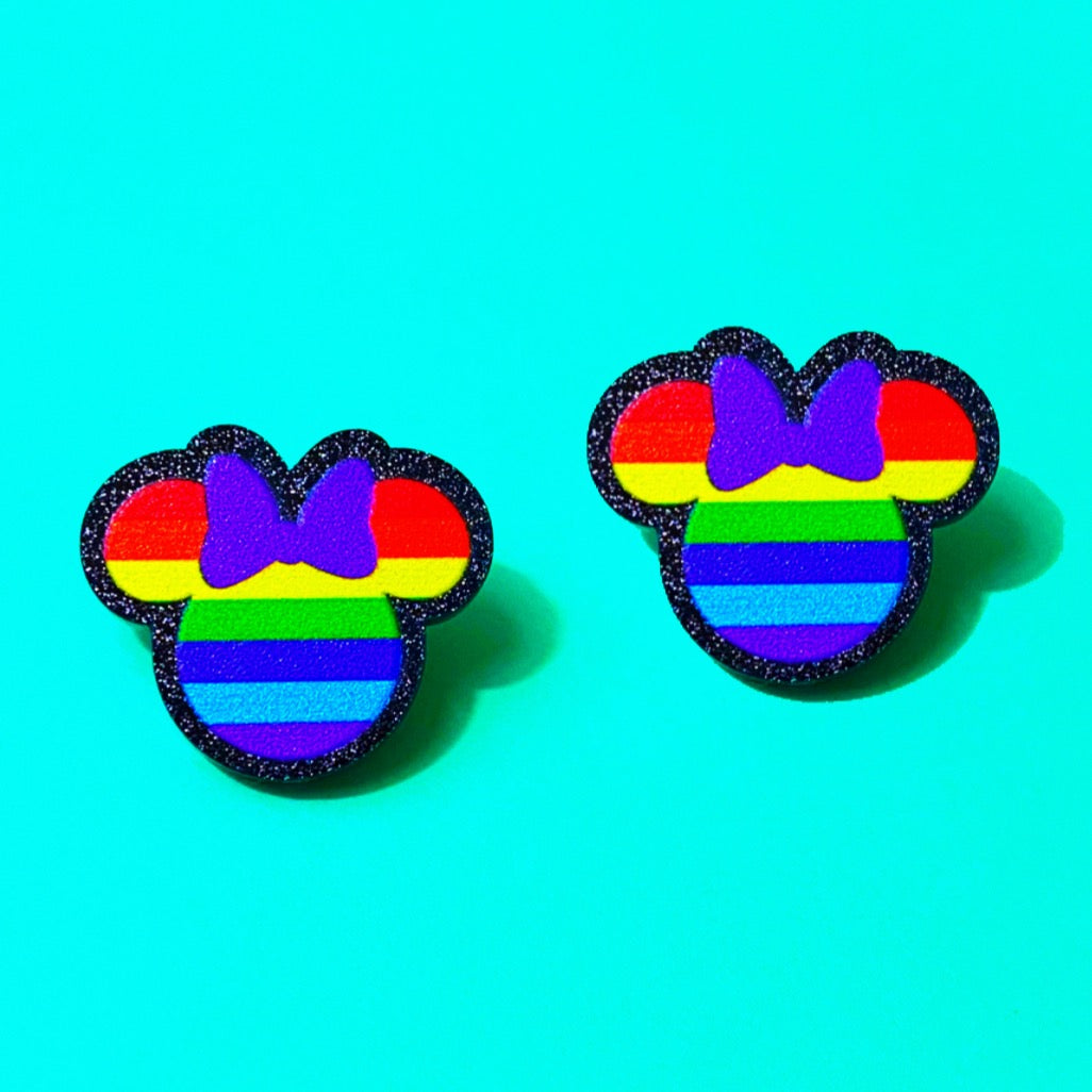 Minnie Rainbow Post Earrings