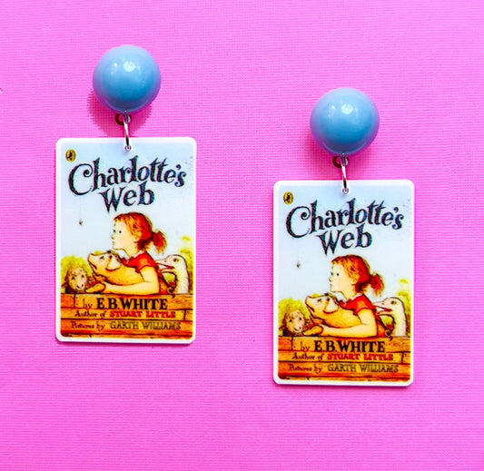 Charlotte’s Web Acrylic Drop Earrings