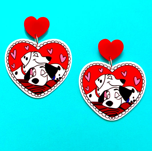Pongo & Perdy Heart Drop Earrings