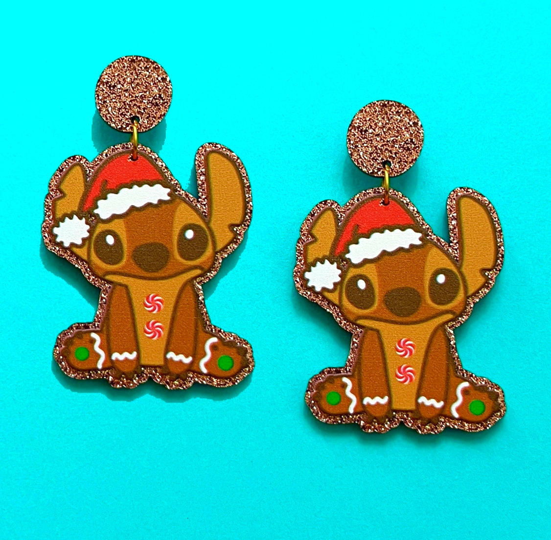 Gingerbread Stitch Drop Earrings