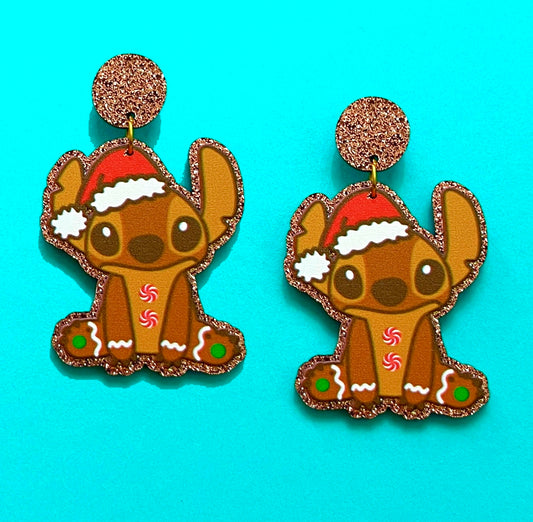 Gingerbread Stitch Drop Earrings