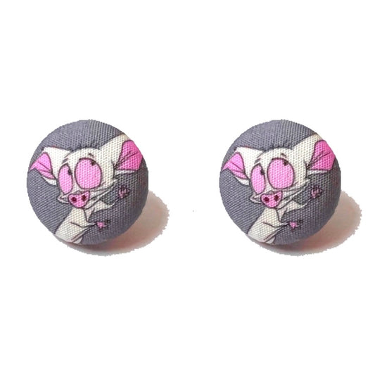 Bartok Fabric Button Earrings